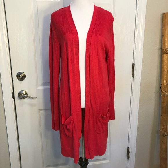 Talbots Sweaters - Talbots, dark pink long cardigan, size S